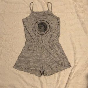 grey graphic design romper